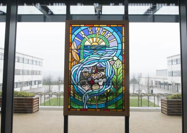 The colourful artwork was unveiled during a private event at the school this week, which was attended by Bailey's family, along with friends and staff from the school. Picture: Norman Adams/Aberdeen City Council/PA