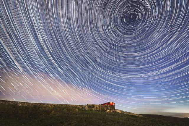 Meteors and star trails during the Perseid meteor shower seen from near Hawes in the Yorkshire Dales National Park. Picture: PA
