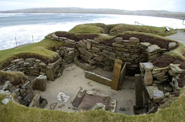 The 5,000 year old village of Skara Brae on Orkney is among the iconic heritage sites at risk from climate change. Picture: Jane Barolow