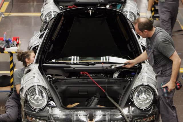 Production fell 1.1% in Germany, the eurozone's largest economy. Picture: Thomas Kienzle/AP