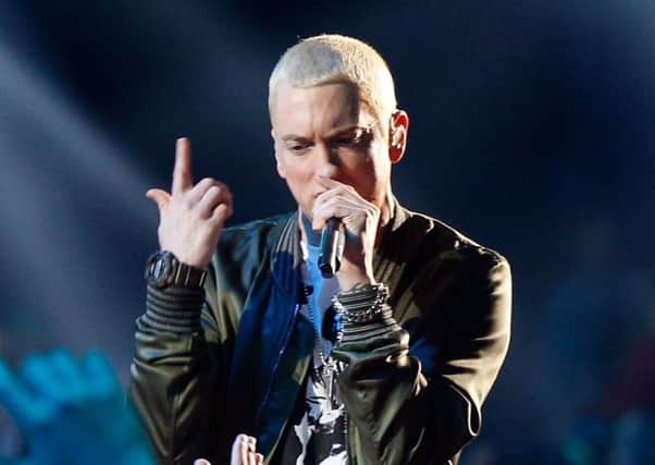 Rap star Eminem performed to a 35,000-strong crowd in Glasgow. Picture: Getty
