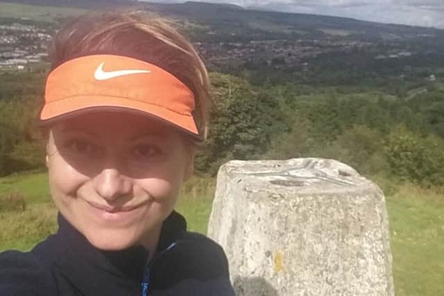 Jane at the Iron Age Fort, Bar Hill, East Dunbartonshire. Picture: Supplied