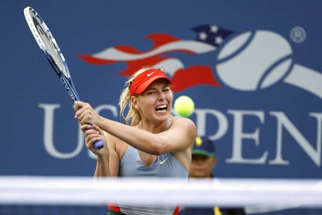 Maria Sharapova, of Russia, in action at the US Open at Flushing Meadows in 2014. Picture: AP.
