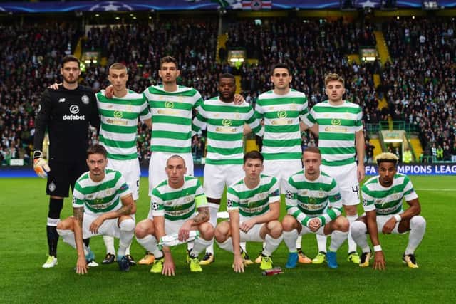 Celtic's starting XI prior to the match. Picture: SNS