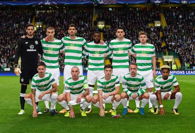 Celtic's starting XI prior to the match. Picture: SNS