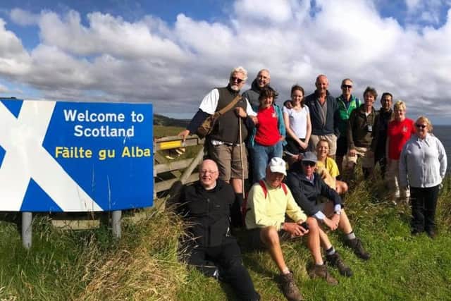 Pilgrimage arrives at Scottish border. Picture: Supplied