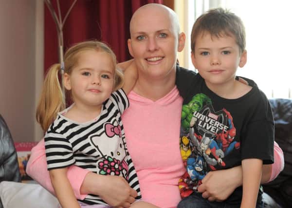 Sarah Glendinning is being treated for breast cancer at Edinburgh ECMC. Photograph: Lesley Martin