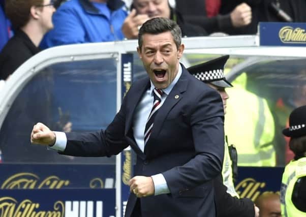 Pedro Caixinha wants to see his Rangers players controlling their emotions. Picture: SNS