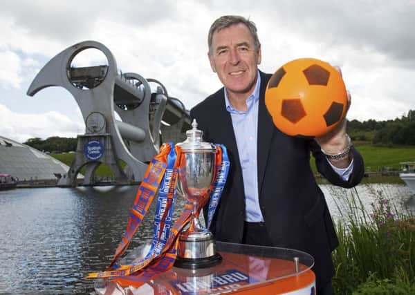 Former Celtic goalie Pat Bonner helped carry out the Irn-Bru Cup second round draw. Picture: Craig Foy/SNS