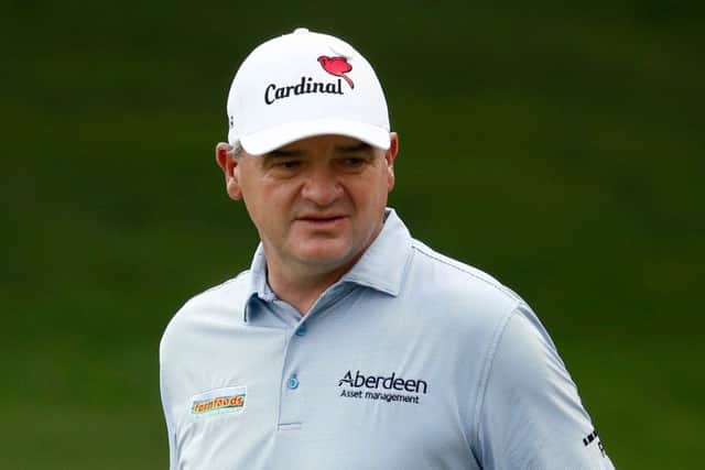 Paul Lawrie edged past Peter Hanson. Picture: Getty.