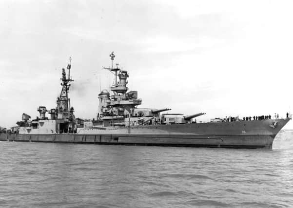 The USS Indianapolis (CA 35) played a critical role in the atomic bombing of Hiroshima before being struck by Japanese torpedoes. Picture: U.S. Navy via AP