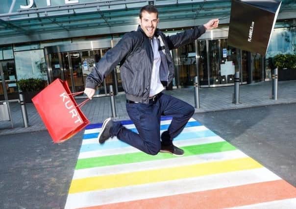 The rainbow crossing has been installed to mark Glasgow Pride. Picture: PA