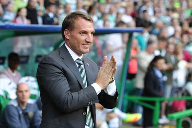 Brendan Rodgers and his side are one game away from the Champions League group stages. Picture: John Devlin