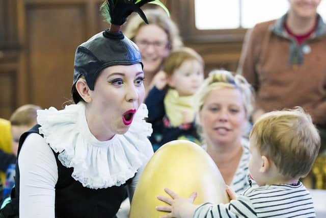 Loads of egg-citement for one little boy at Scottish Operas show. Picture: contributed