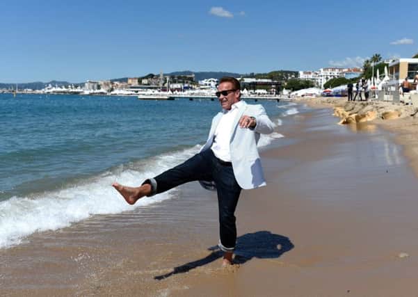 Arnold Schwarzenegger at a photocall for Wonders of the Sea 3D during the 70th annual Cannes Film Festival PIC: Antony Jones/Getty Images