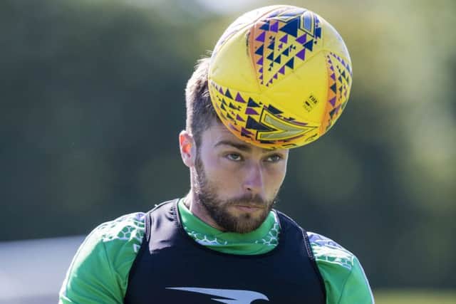 Hibernian's Lewis Stevenson prepares for the Ladbrokes Premiership match against Hamilton, who won the Play-off final on their last visit to Easter Road. Picture: Craig Williamson/SNS