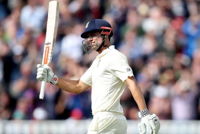 England's Alastair Cook celebrates his double century during day two of the First Investec Test at Edgbaston. Picture: Nick Potts/PA