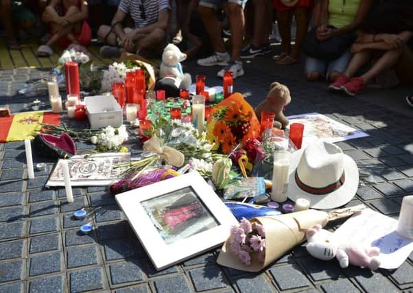Scenes from Barcelona where a van was used in a terror attack this week. Picture: AFP/Getty Images