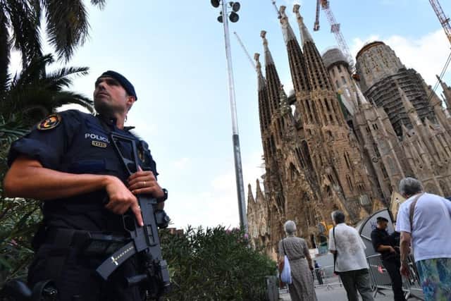 Police hunting the van driver behind the Barcelona terror attack say they have shot dead a suspect wearing what appeared to be a suicide belt. Picture: Getty Images