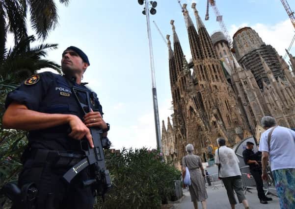 Police hunting the van driver behind the Barcelona terror attack say they have shot dead a suspect wearing what appeared to be a suicide belt. Picture: Getty Images