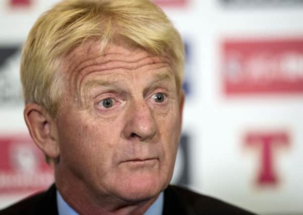 Scotland manager Gordon Strachan speaks to the media as he announces his squad for the games against Lithuania and Malta. Picture: SNS