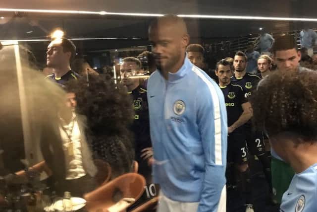 A Tunnel Club members snap of Manchester City captain Vincent Kompany before he played against Everton.