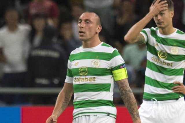 Scott Brown and his side lost a thrilling second leg but still advanced to the Champions League. Picture: SNS