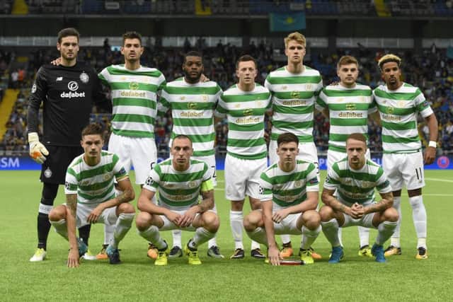 The Celtic starting XI prior to the game. Picture: SNS