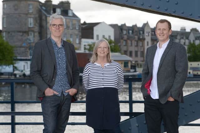 From left: Bookspeed MD Matthew Perren, sales director Fiona Stout and commercial boss Lewis Dawson. Picture: Neil Hanna