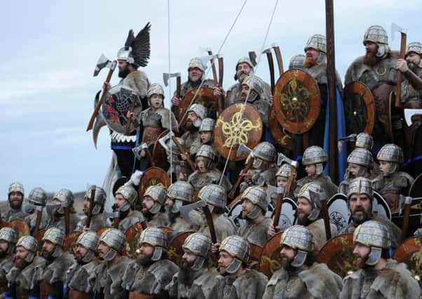The Jarl squad at Shetland's Up Helly Aa, the island's annual celebration of its Viking past. PIC: Robert Perry/TSPL.
