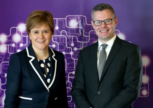First Minister Nicola Sturgeon and Finance Secretary Derek Mackay. Picture: Jane Barlow/PA Wire