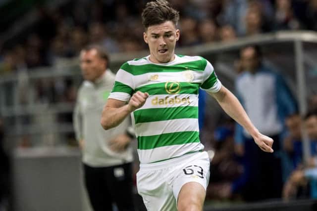 Kieran Tierney in action for Celtic against Astana. Picture: SNS