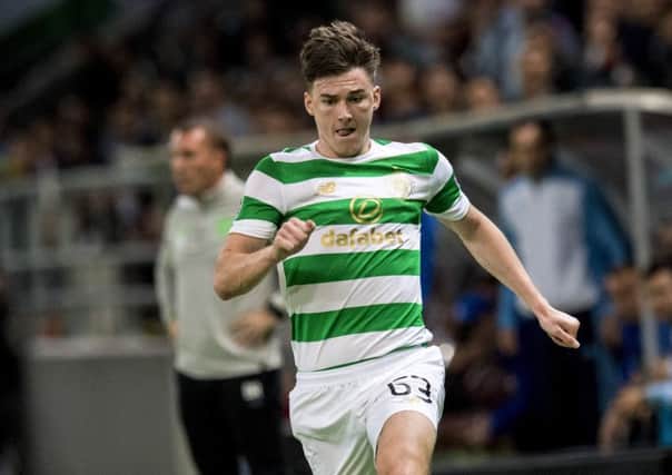 Kieran Tierney in action for Celtic against Astana. Picture: SNS