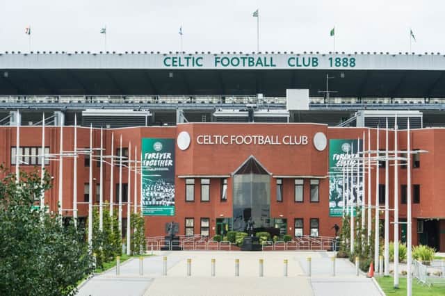 Security measures have been introduced around Celtic Park. Picture: John Devlin