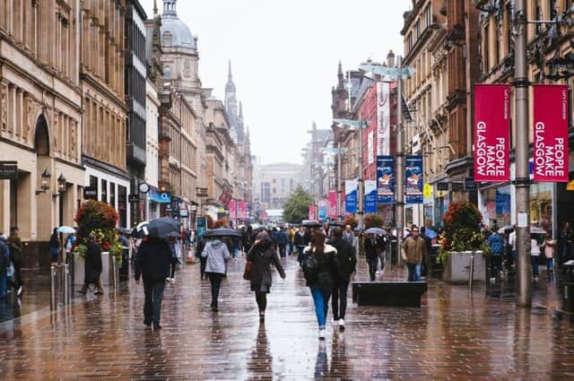 Glasgow and the West will bear the brunt of the bad weather.