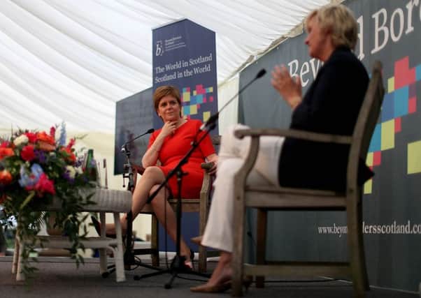 Nicola Sturgeon questioned leading journalist Tina Brown.

Picture: Fraser Bremner