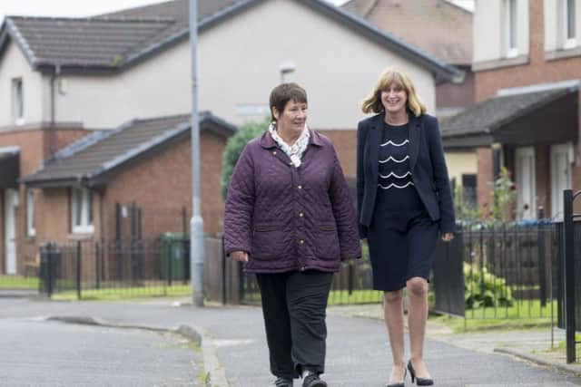 Hawthorn housing chair Helen Graham, left, with Amanda Dorel, head of SME real estate for Bank of Scotland. Picture: Peter Devlin