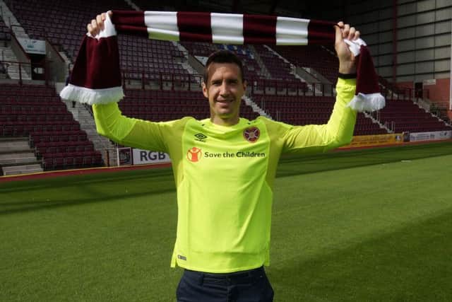 Goalkeeper Jon McLaughlin is the latest signing at Hearts. Pic: Heart of Midlothian FC