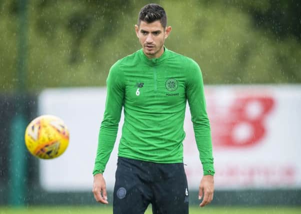 Celtic's Nir Bitton in training ahead of the game against St Johnstone. Picture: SNS