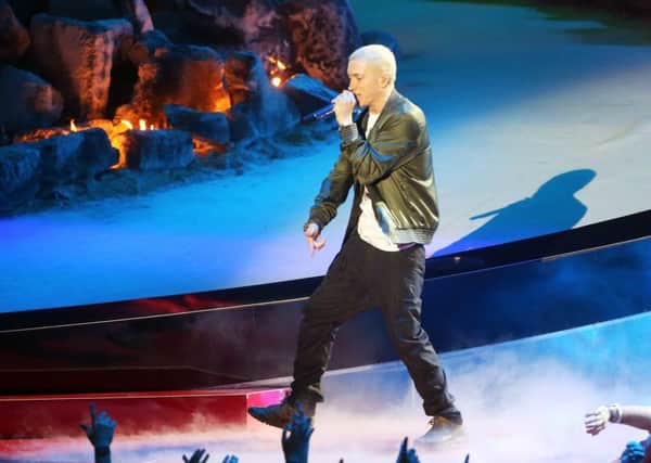 Eminem proclaimed he was moving to Scotland during Glasgow performance. Picture: Frederick M. Brown/Getty Images