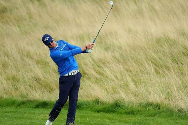 Marc Warren hits his second shot on the third hole during day two of Made in Denmark at Himmerland. Picture: Getty Images