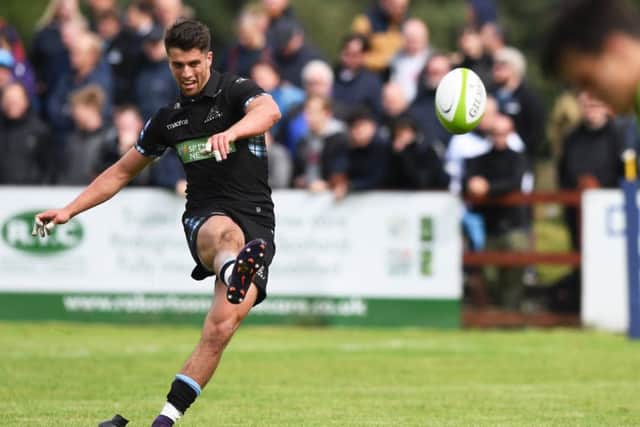 Adam Hastings converted two first-half tries for Glasgow. Picture: Gary Hutchison/SNS/SRU
