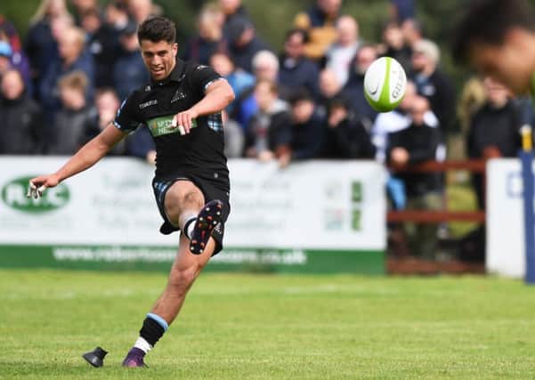 Adam Hastings converted two first-half tries for Glasgow. Picture: Gary Hutchison/SNS/SRU