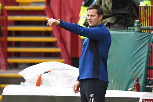 Hearts interim head coach Jon Daly on the touchline. Picture: SNS