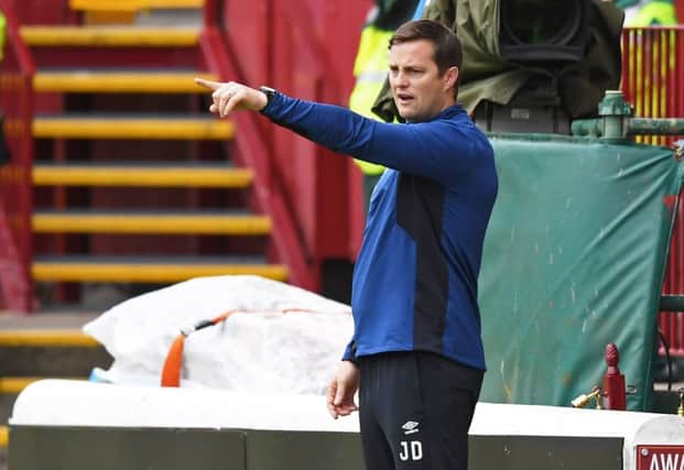 Hearts interim head coach Jon Daly on the touchline. Picture: SNS