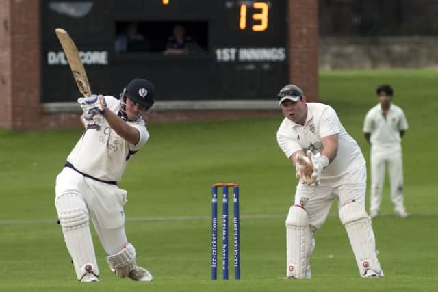 Heriots left hander Mark Watt on the way to his 65. Picture: Andrew O'Brien