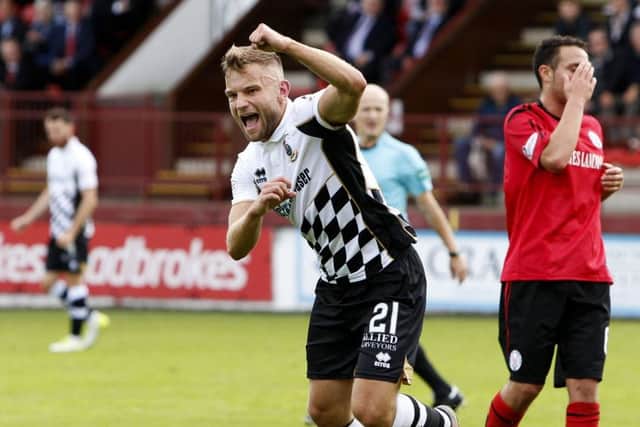 Inverness' Alex Cooper celebrates his goal. Picture: SNS