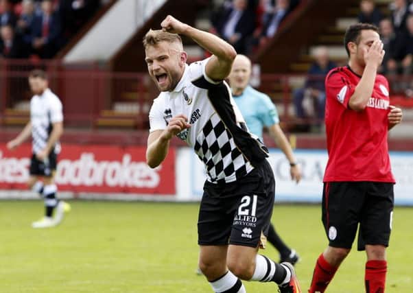 Inverness' Alex Cooper celebrates his goal. Picture: SNS