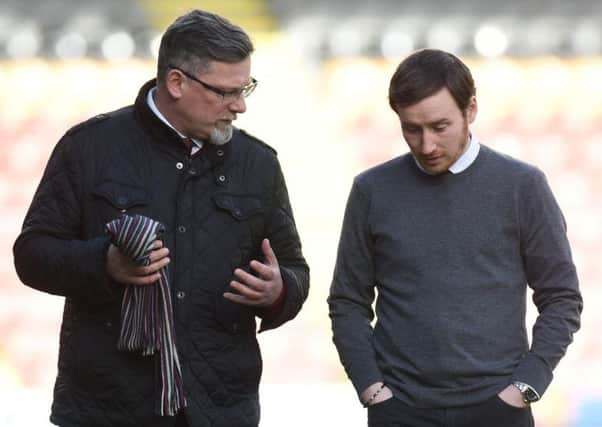 Craig Levein is set to replace Ian Cathro, right, as Hearts boss. Picture: SNS