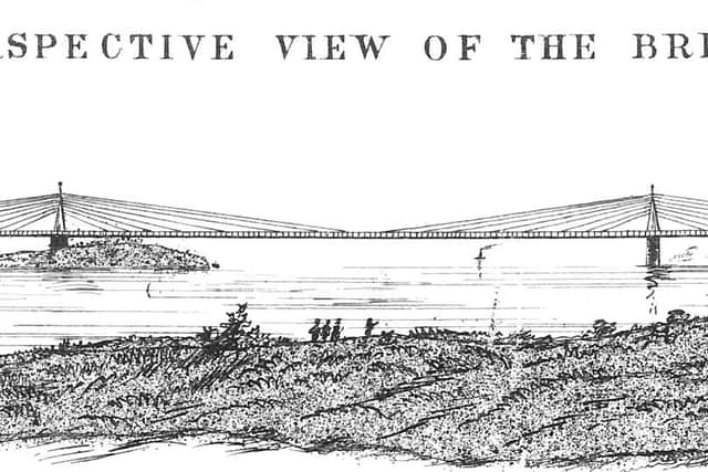 James Anderson's 1818 design is believed to be the first for a bridge over the Forth at Queensferry